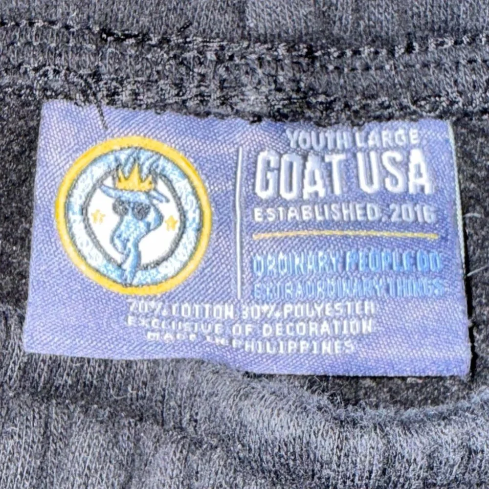GOAT Loose Kids Sweatpants Black - Picture 2 of 7